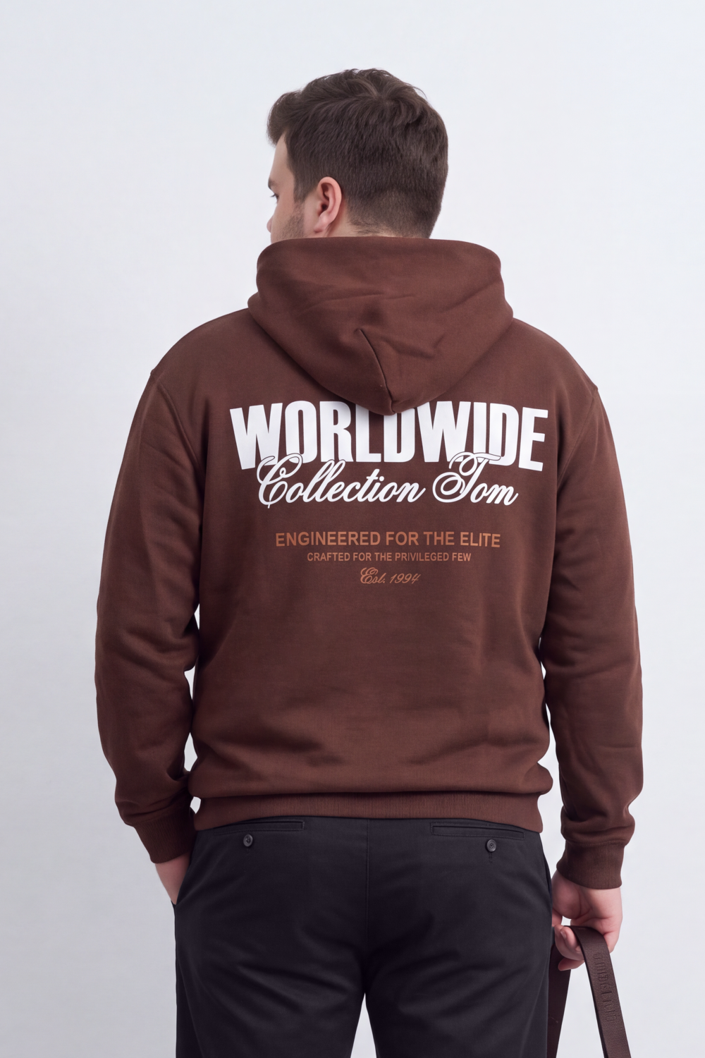 Men's Tomato Store Melton Big Size Sweatshirt Hooded Design Worldwide Collection Back Typography
