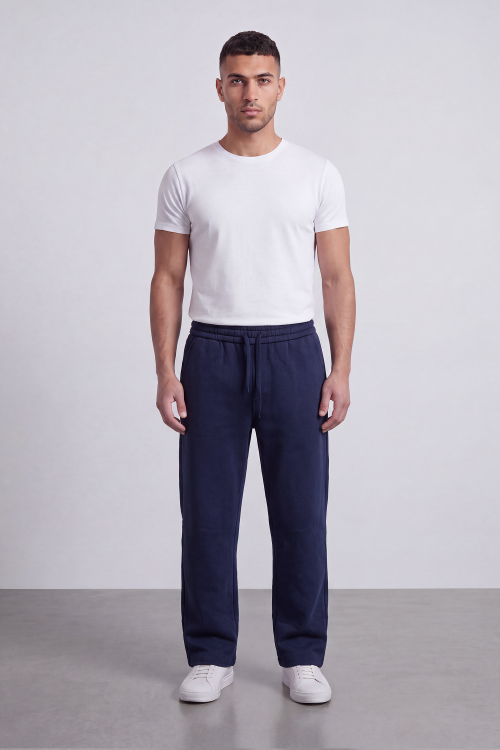 Men's Tomato Store Soft Brushed Knit Jogger Sweatpants Elastic Drawstring Waist Wide Leg Summer Melton