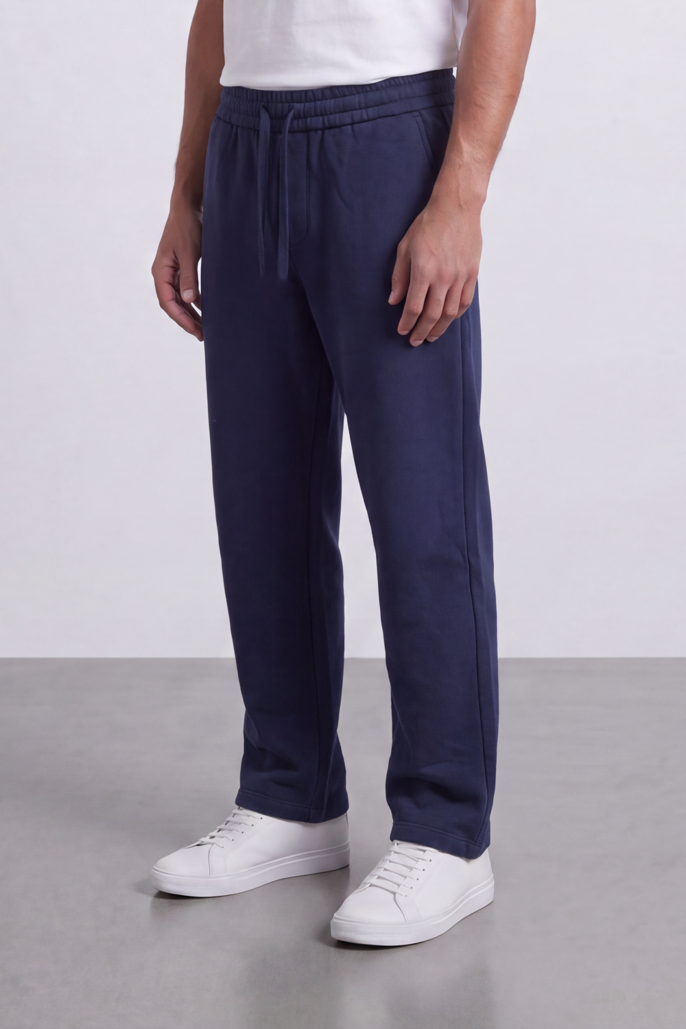 Men's Tomato Store Soft Brushed Knit Jogger Sweatpants Elastic Drawstring Waist Wide Leg Summer Melton