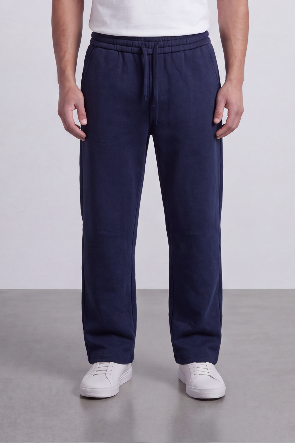Men's Tomato Store Soft Brushed Knit Jogger Sweatpants Elastic Drawstring Waist Wide Leg Summer Melton