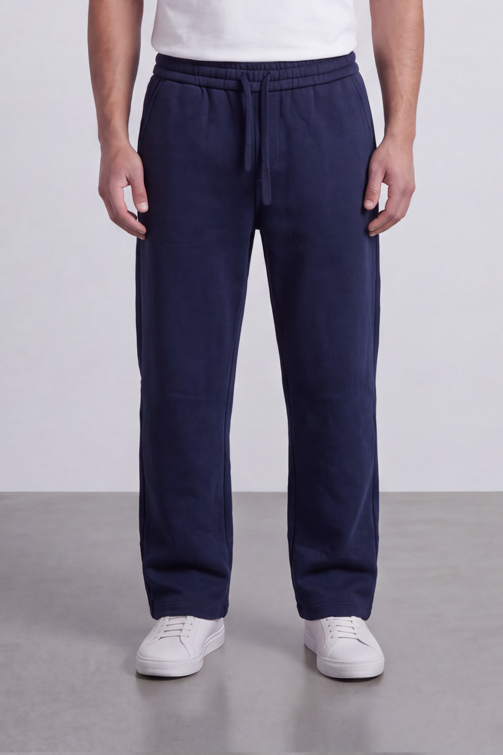 Men's Tomato Store Soft Brushed Knit Jogger Sweatpants Elastic Drawstring Waist Wide Leg Summer Melton