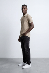Men’s Tomato Store Tipped Polo Slim Fit T-Shirt Contrast Stripe Collar And Cuff Detail