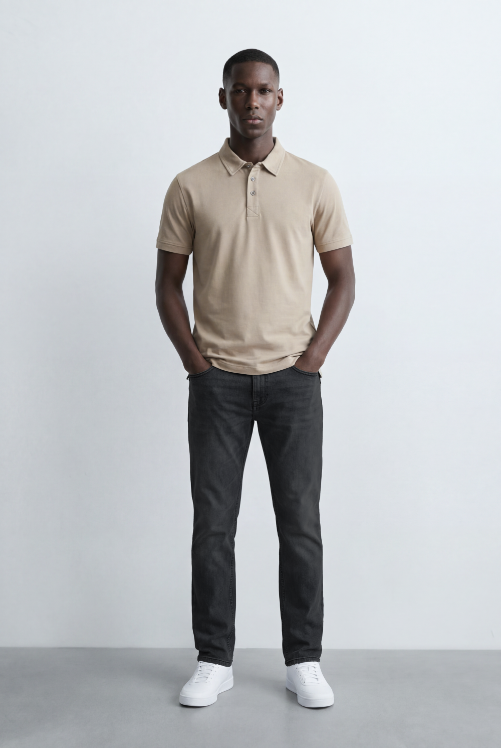 Men’s Tomato Store Classic Polo T-Shirt Clean Minimal Design Two Button Placket