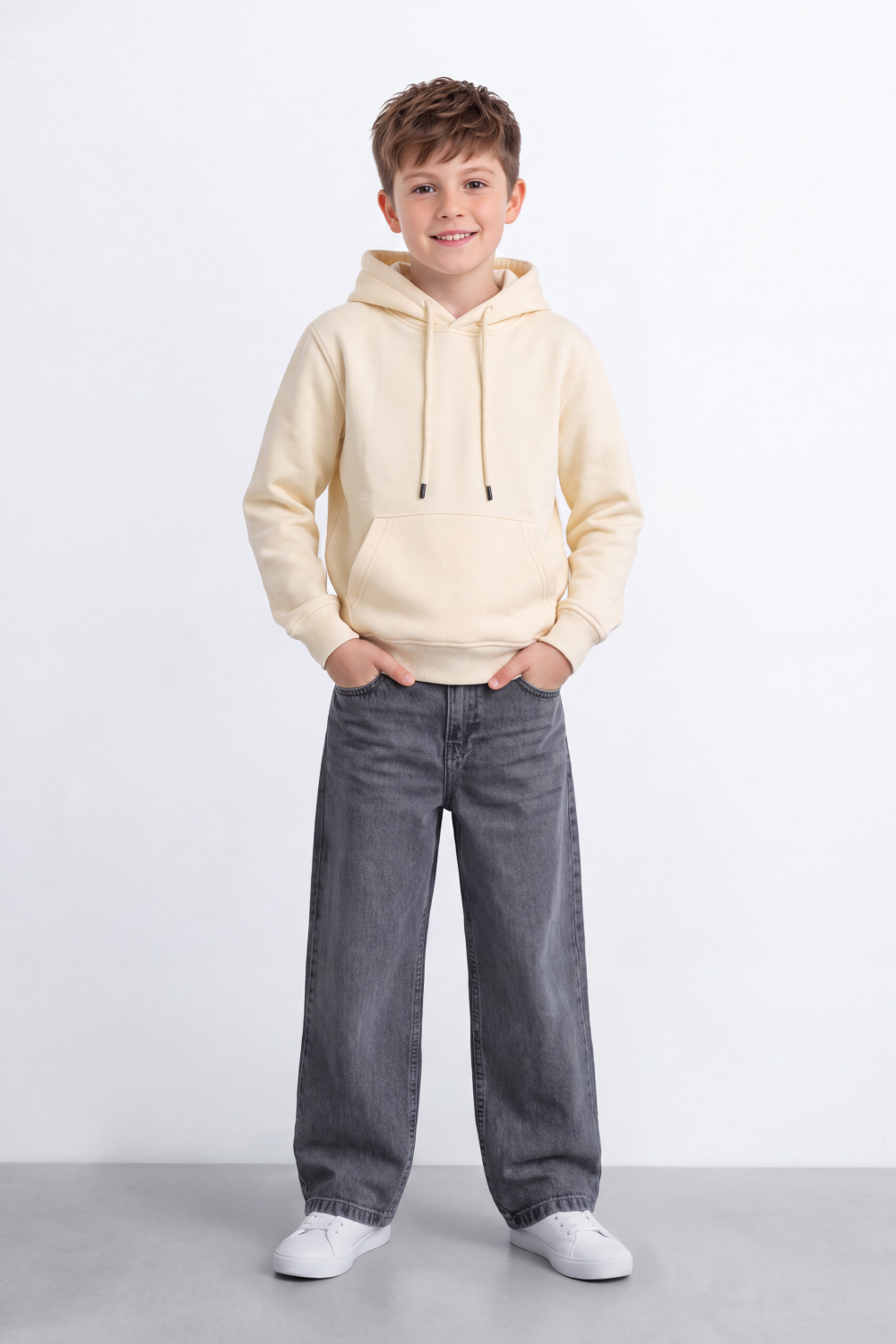 Boy's Tomato Store Winter Sweatshirt Long Sleeve Drawstring Hood Kangaroo Pocket