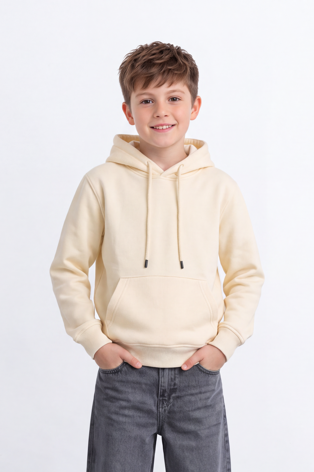 Boy's Tomato Store Winter Sweatshirt Long Sleeve Drawstring Hood Kangaroo Pocket