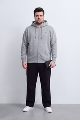 Men's Tomato Store Zip Hoodie Long Sleeve  Front Pockets Subtle Chest Logo Big Size Melton