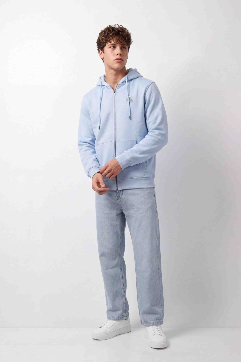 Men's Tomato Store Zip Sweatshirt Long Sleeve  Front Pockets Subtle Chest Logo Melton