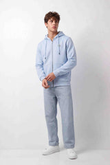 Men's Tomato Store Zip Sweatshirt Long Sleeve  Front Pockets Subtle Chest Logo Melton