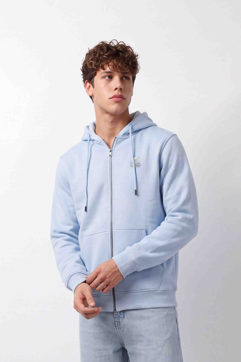 Men's Tomato Store Zip Sweatshirt Long Sleeve  Front Pockets Subtle Chest Logo Melton