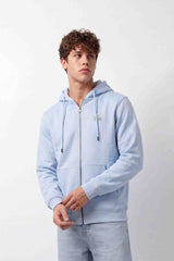 Men's Tomato Store Zip Sweatshirt Long Sleeve  Front Pockets Subtle Chest Logo Melton
