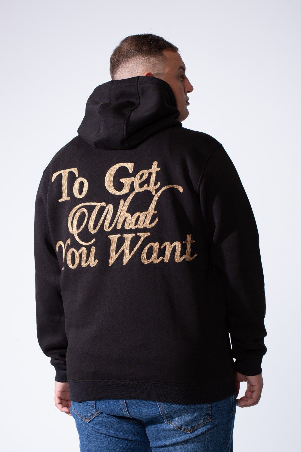 Men's Long Sleeves Textured Front Kangaroo Pocket Comfy Big Size Hooded Melton Sweatshirt