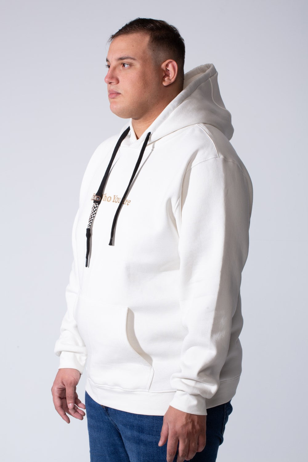 Men's Long Sleeves Textured Front Kangaroo Pocket Comfy Big Size Hooded Melton Sweatshirt