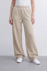 Women's Tomato Store Soft French Terry Reguler Fit Sweatpants Elastic Waist Gathered Cuffs