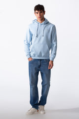 Men's Slim Fit Tomato Melton Everyday Wear Basic Hood Sweatshirt