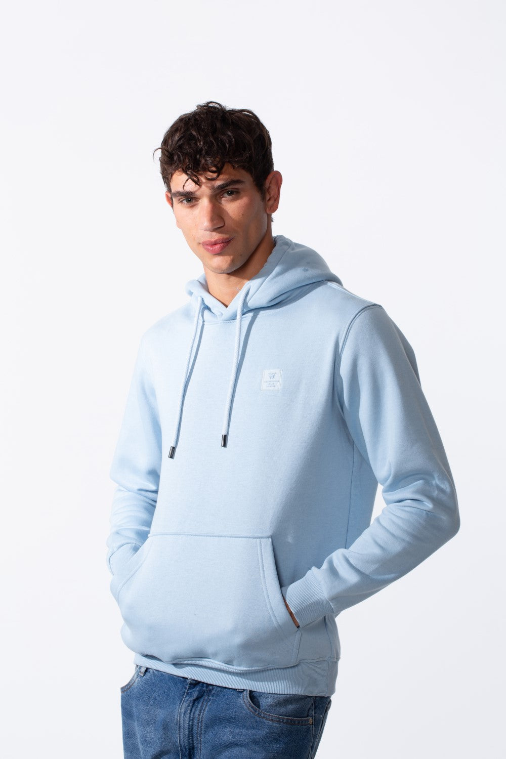 Men's Slim Fit Tomato Melton Everyday Wear Basic Hood Sweatshirt