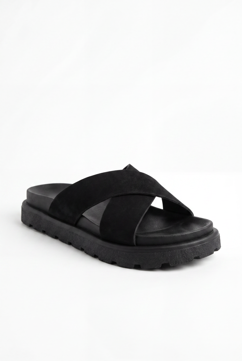 Men’s Tomato Store Slide Sandals Featuring Wide Cross Straps Chunky Grip Sole