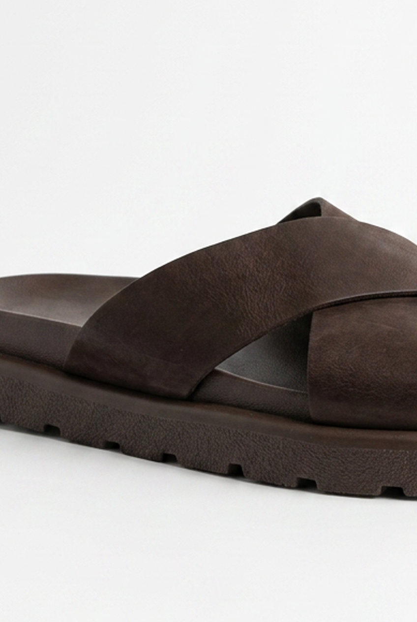 Men’s Tomato Store Slide Sandals Featuring Wide Cross Straps Chunky Grip Sole