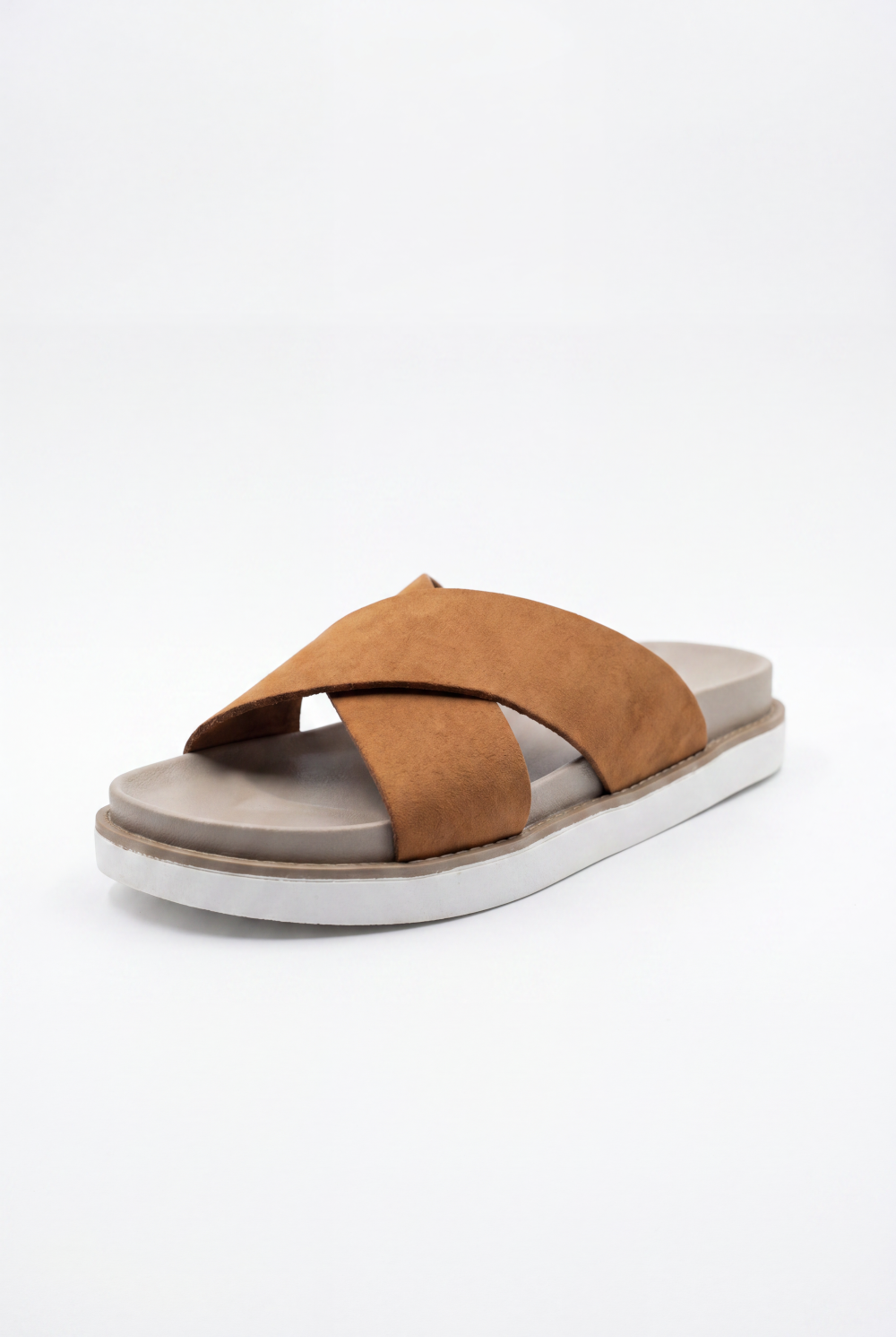 Men’s Tomato Store Slide Sandals Featuring Wide Cross Straps Chunky Grip Sole