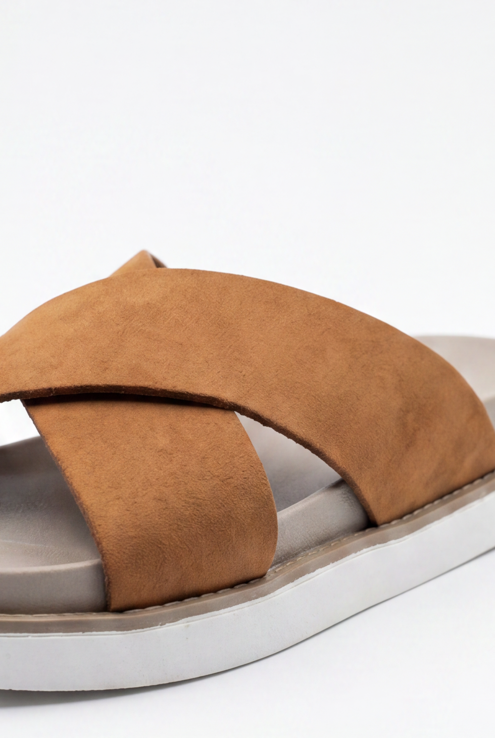 Men’s Tomato Store Slide Sandals Featuring Wide Cross Straps Chunky Grip Sole