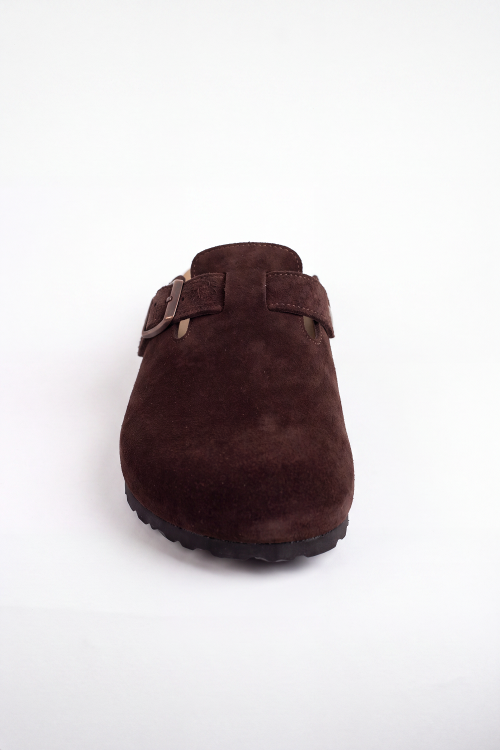 Men's Tomato Store Sliper Suede Clog Mule Adjustable Buckle Strap Cork Footbed Closed Toe Slip-On