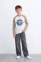 Boy's Tomato StoreSlim Fit Sweatshirt Contrast Raglan Sleeves Snoopy Graphic