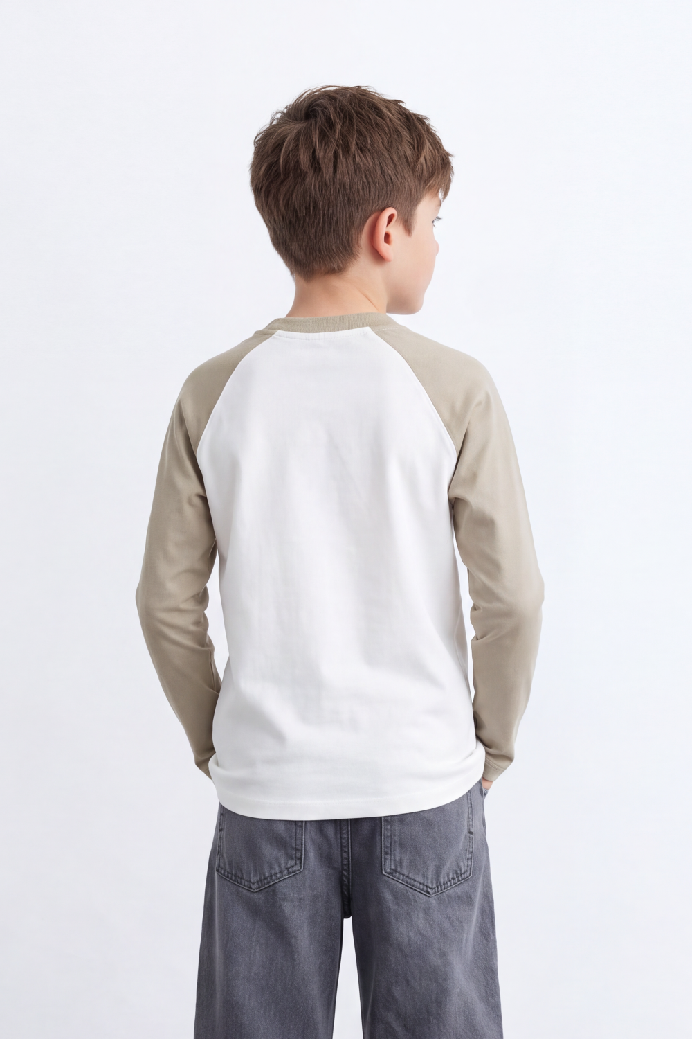 Boy's Tomato StoreSlim Fit Sweatshirt Contrast Raglan Sleeves Snoopy Graphic