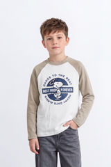 Boy's Tomato StoreSlim Fit Sweatshirt Contrast Raglan Sleeves Snoopy Graphic