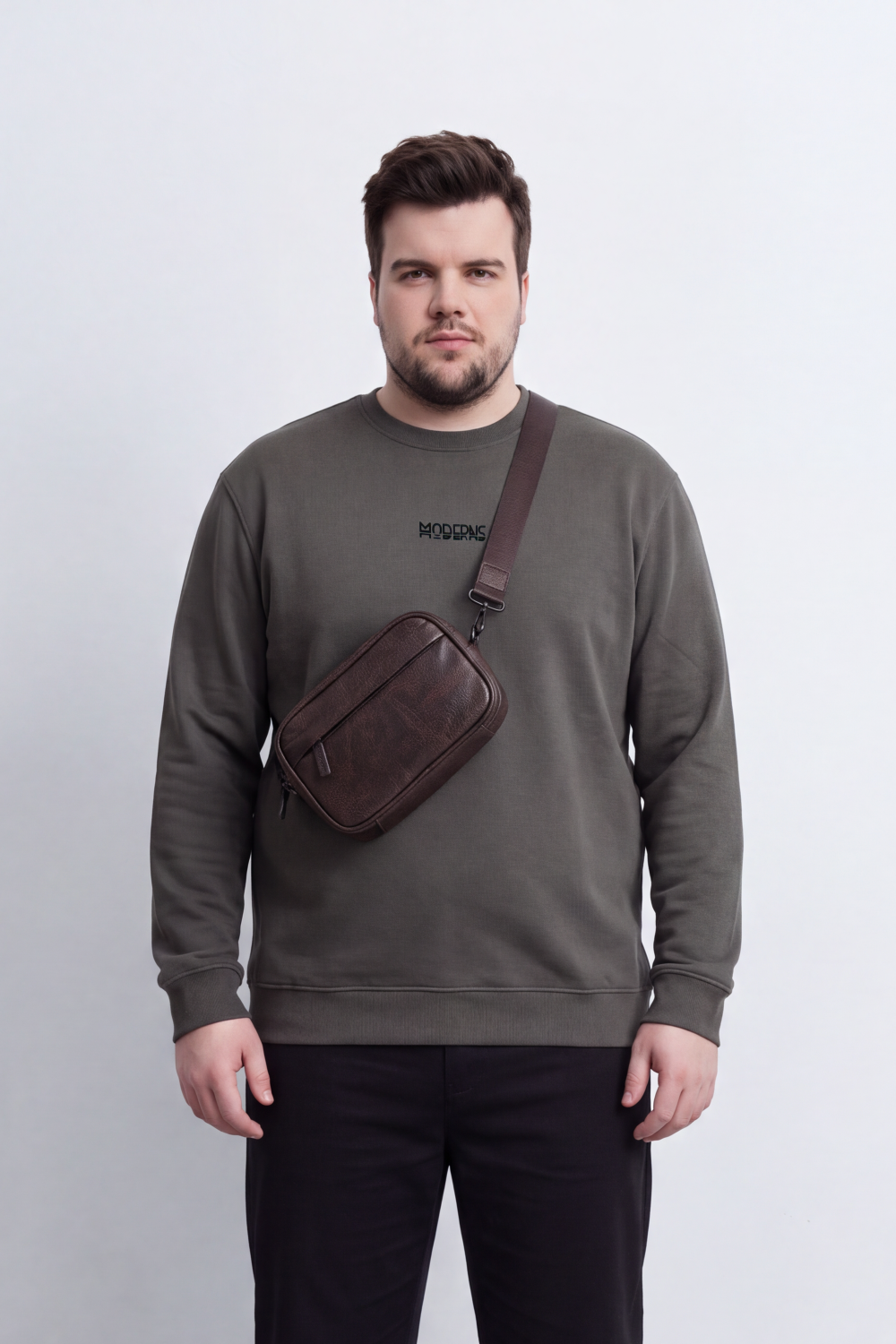 Men's Tomato Store Melton Big Size Sweatshirt Minimal Modern Chest Embroidery