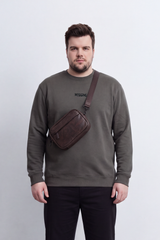 Men's Tomato Store Melton Big Size Sweatshirt Minimal Modern Chest Embroidery