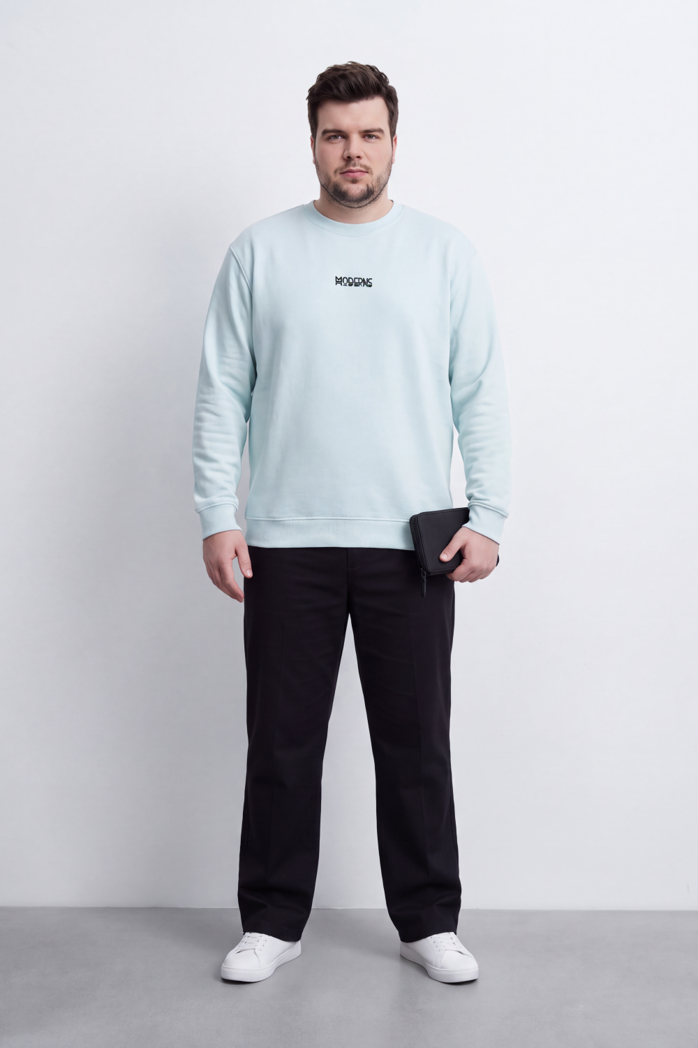 Men's Tomato Store Melton Big Size Sweatshirt Minimal Modern Chest Embroidery