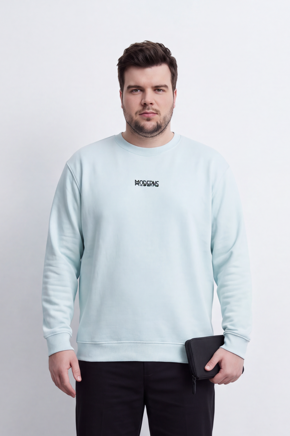 Men's Tomato Store Melton Big Size Sweatshirt Minimal Modern Chest Embroidery