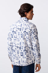 Men's Jakar Full Zip Regular Fit Printed Long Sleeve Shirt