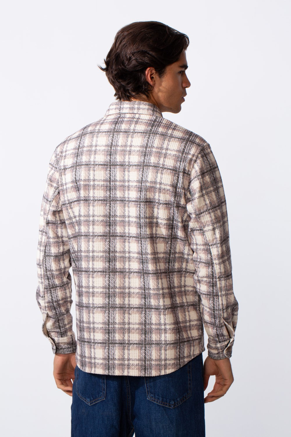 Men's Regular Fit Front Pockets Winter Checked Shirt
