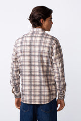 Men's Regular Fit Front Pockets Winter Checked Shirt