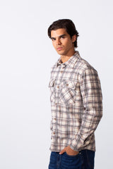 Men's Regular Fit Front Pockets Winter Checked Shirt