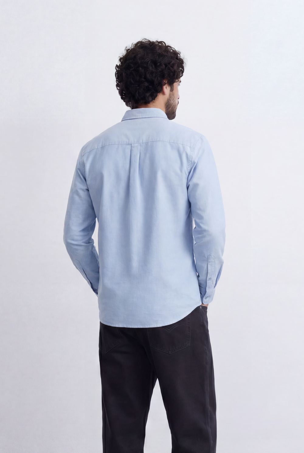 Men’s Tomato Store Minimal Button Down Shirt Soft Touch Fabric Slim Fit Tailored