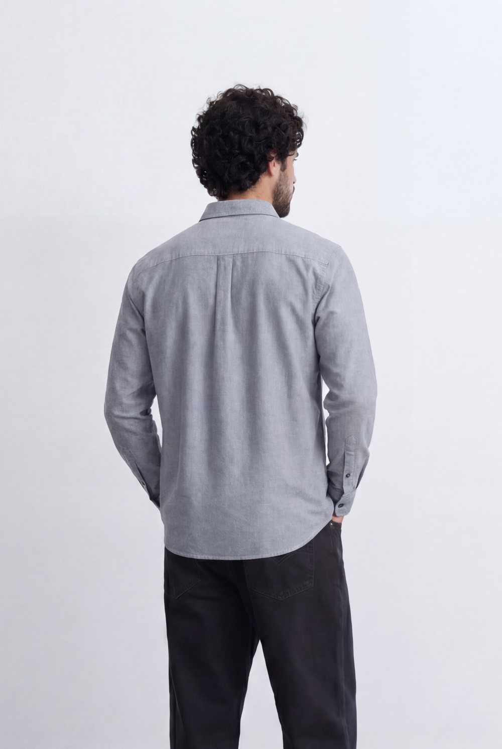 Men’s Tomato Store Minimal Button Down Shirt Soft Touch Fabric Slim Fit Tailored