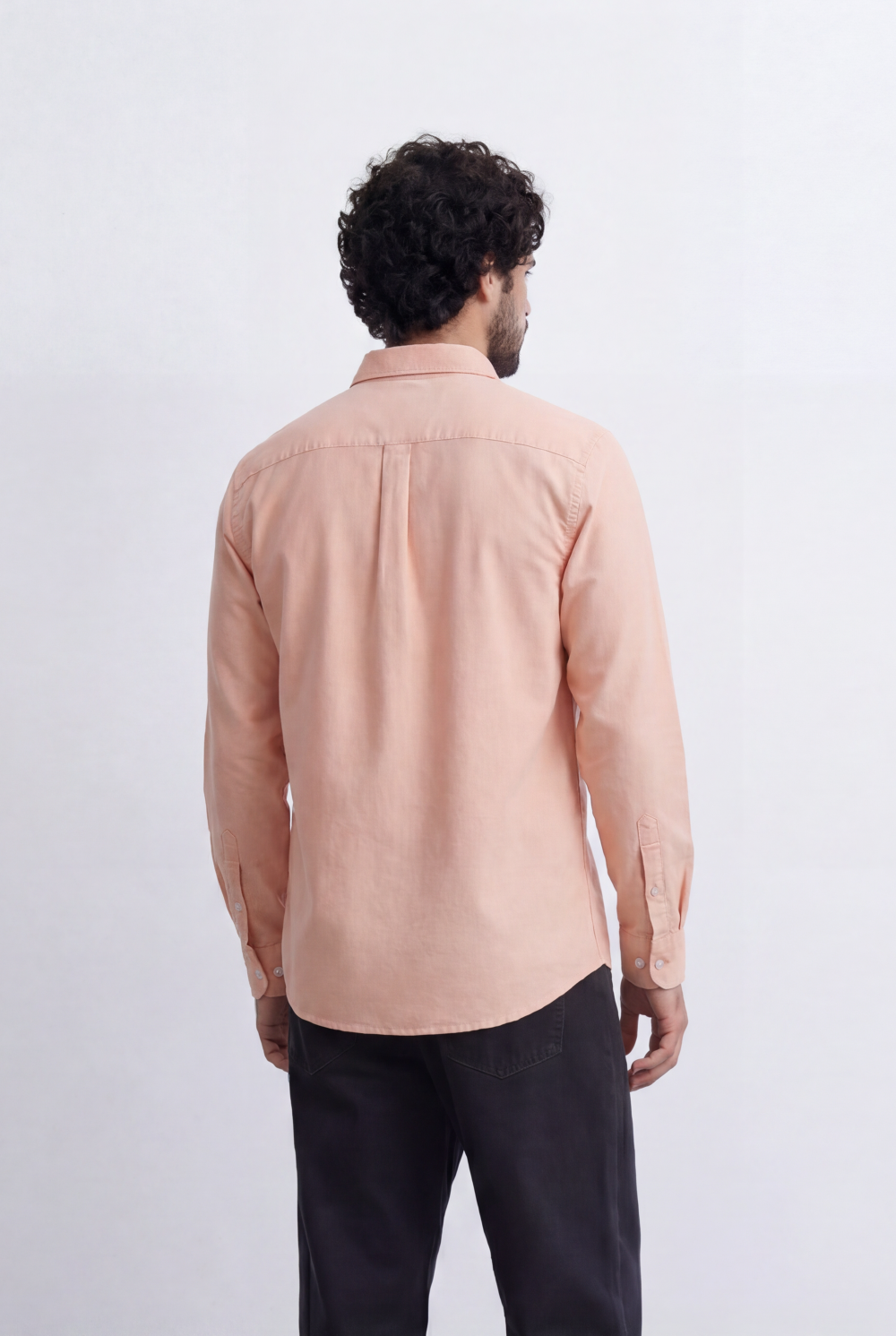 Men’s Tomato Store Minimal Button Down Shirt Soft Touch Fabric Slim Fit Tailored