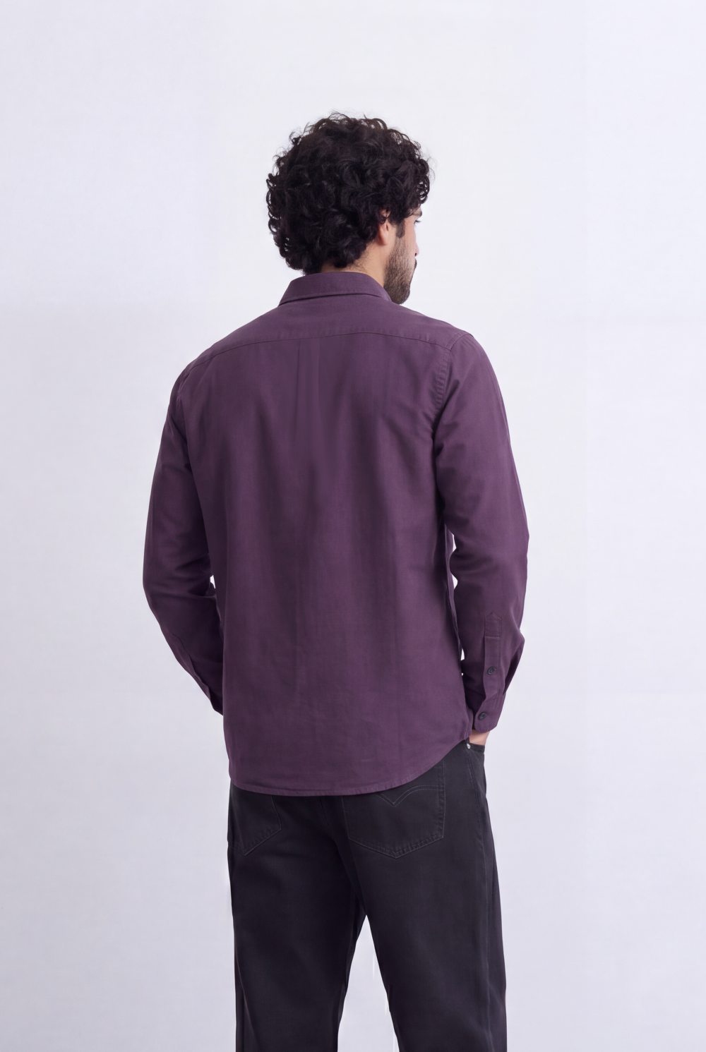 Men’s Tomato Store Minimal Button Down Shirt Soft Touch Fabric Slim Fit Tailored
