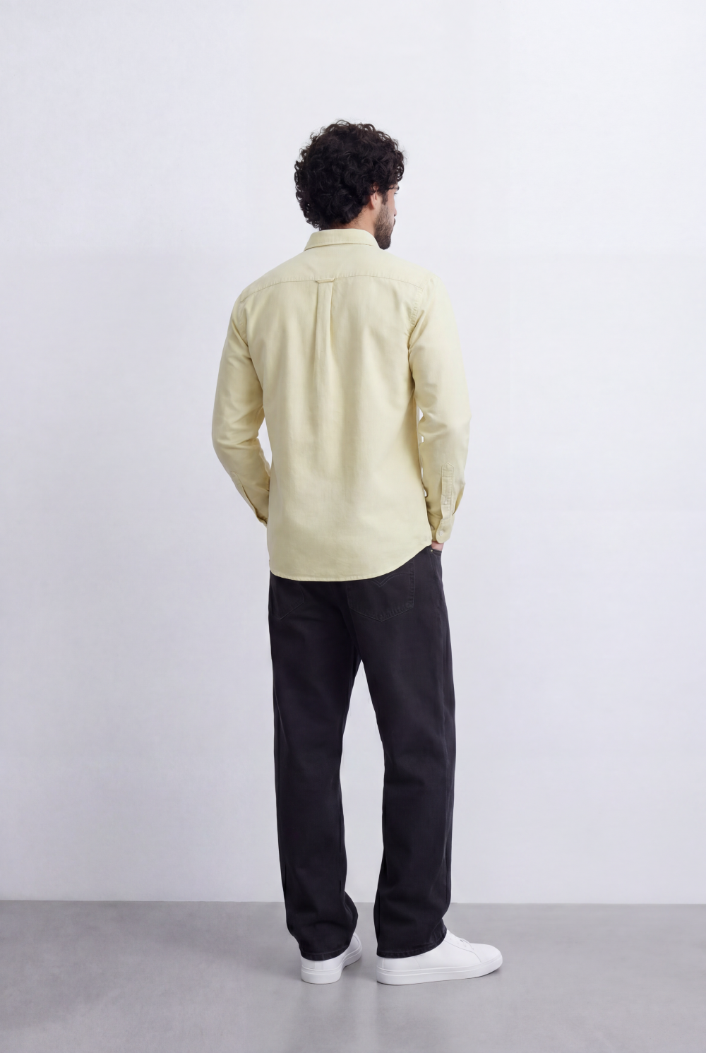 Men’s Tomato Store Minimal Button Down Shirt Soft Touch Fabric Slim Fit Tailored