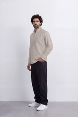 Men’s Tomato Store Linen Touch Shirt Natural Melange Texture Button Down