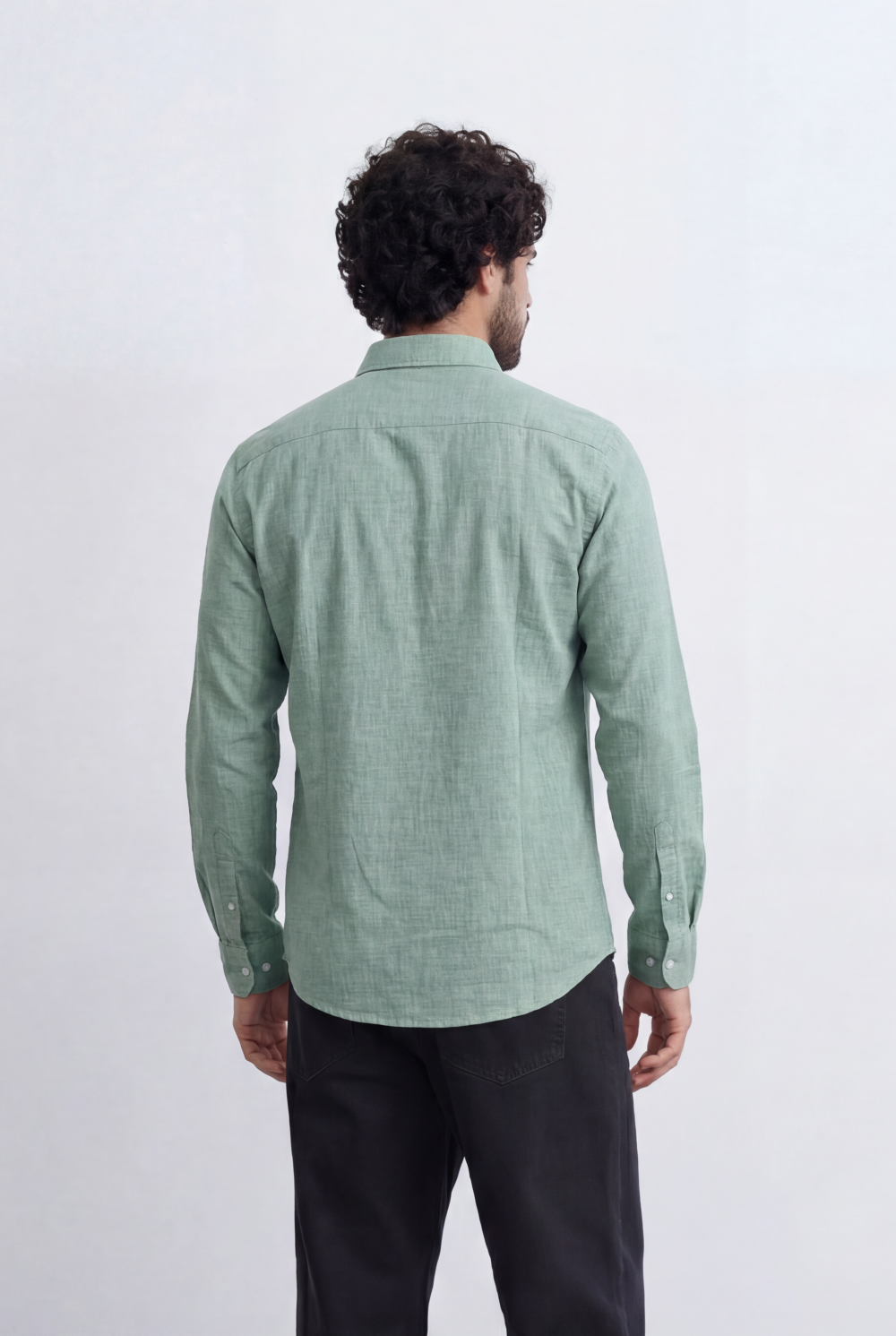 Men’s Tomato Store Linen Touch Shirt Natural Melange Texture Button Down