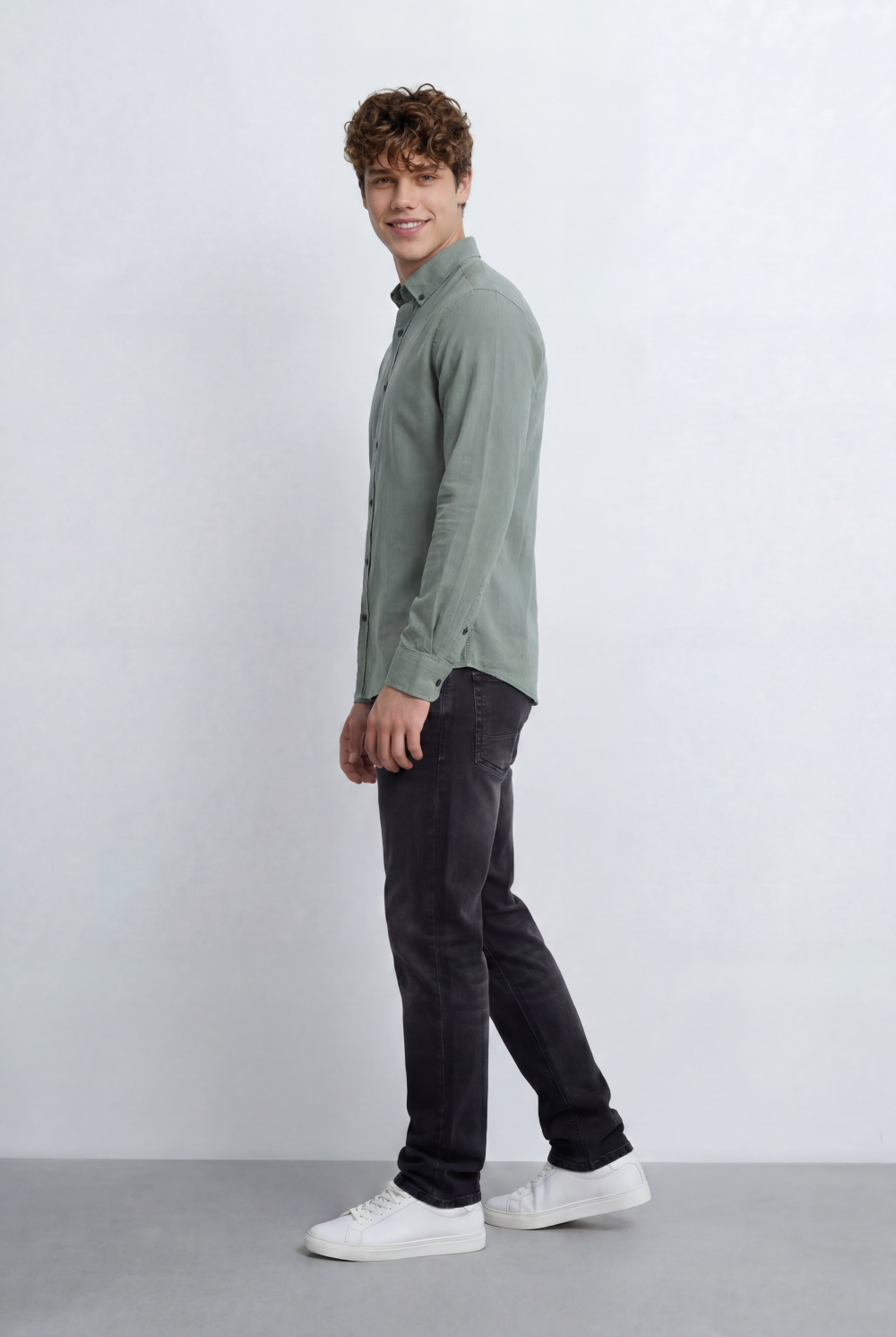 Men’s Tomato Store Linen Blend Shirt Breathable Natural Texture Button Down