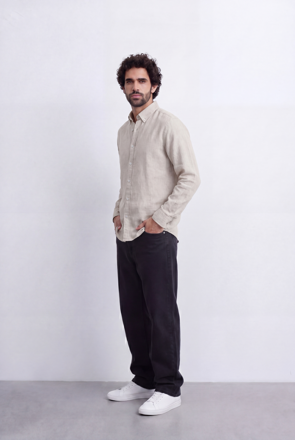 Men's Regular Fit Long Sleeve Basic Shirt With Button-Down Clean Casual Everyday Style Tomato Store