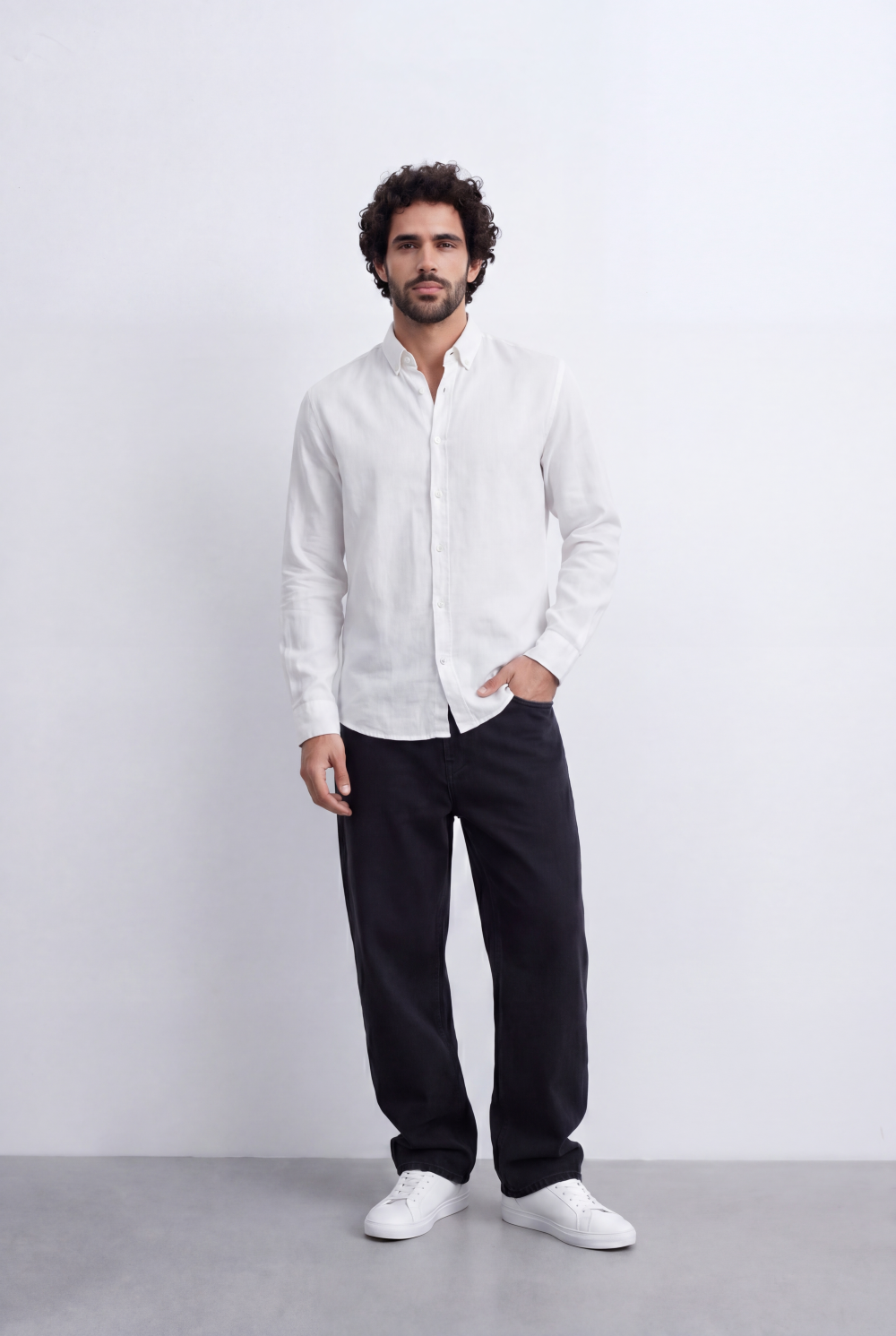 Men's Regular Fit Long Sleeve Basic Shirt With Button-Down Clean Casual Everyday Style Tomato Store