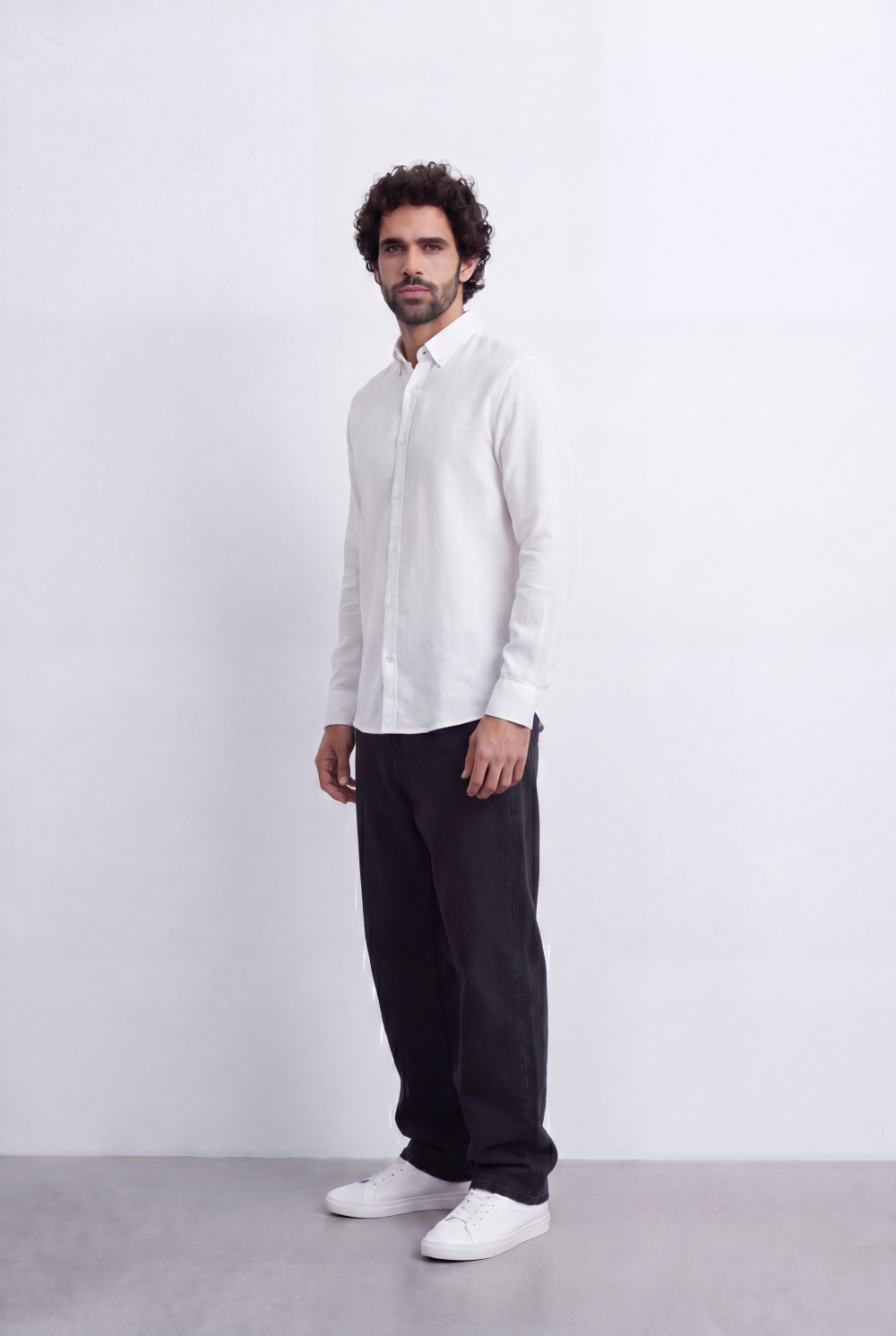 Men's Regular Fit Long Sleeve Basic Shirt With Button-Down Clean Casual Everyday Style Tomato Store