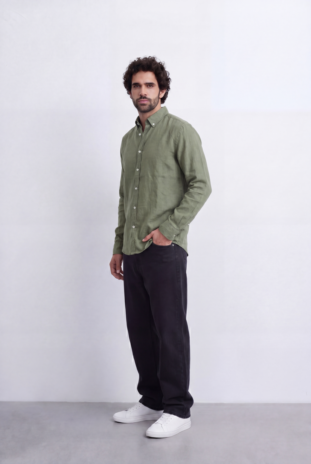Men's Regular Fit Long Sleeve Basic Shirt With Button-Down Clean Casual Everyday Style Tomato Store