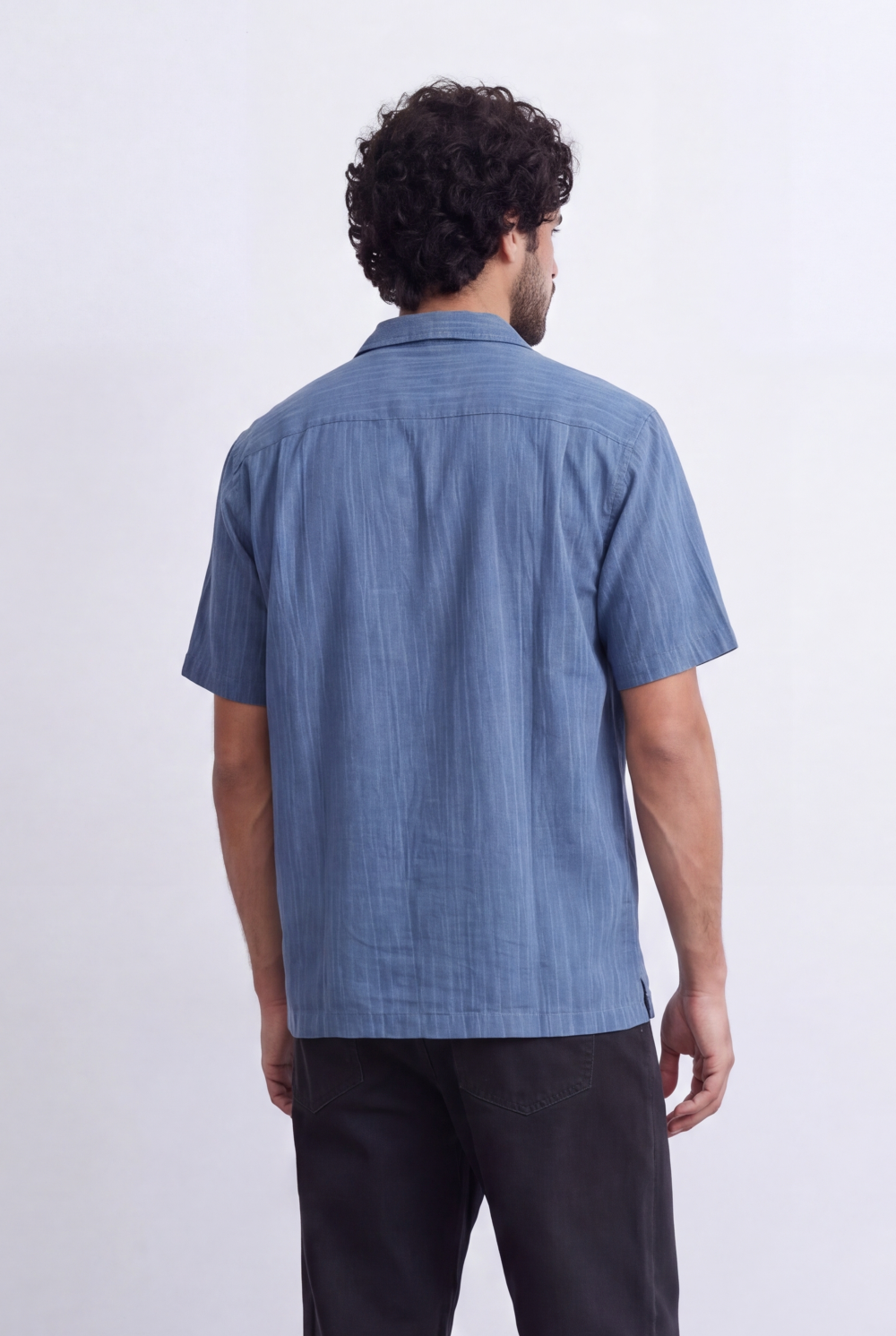 Men's Striped Cuban Collar Shirt Short Sleeve Button-Up Tomato Store Relaxed Casual Style