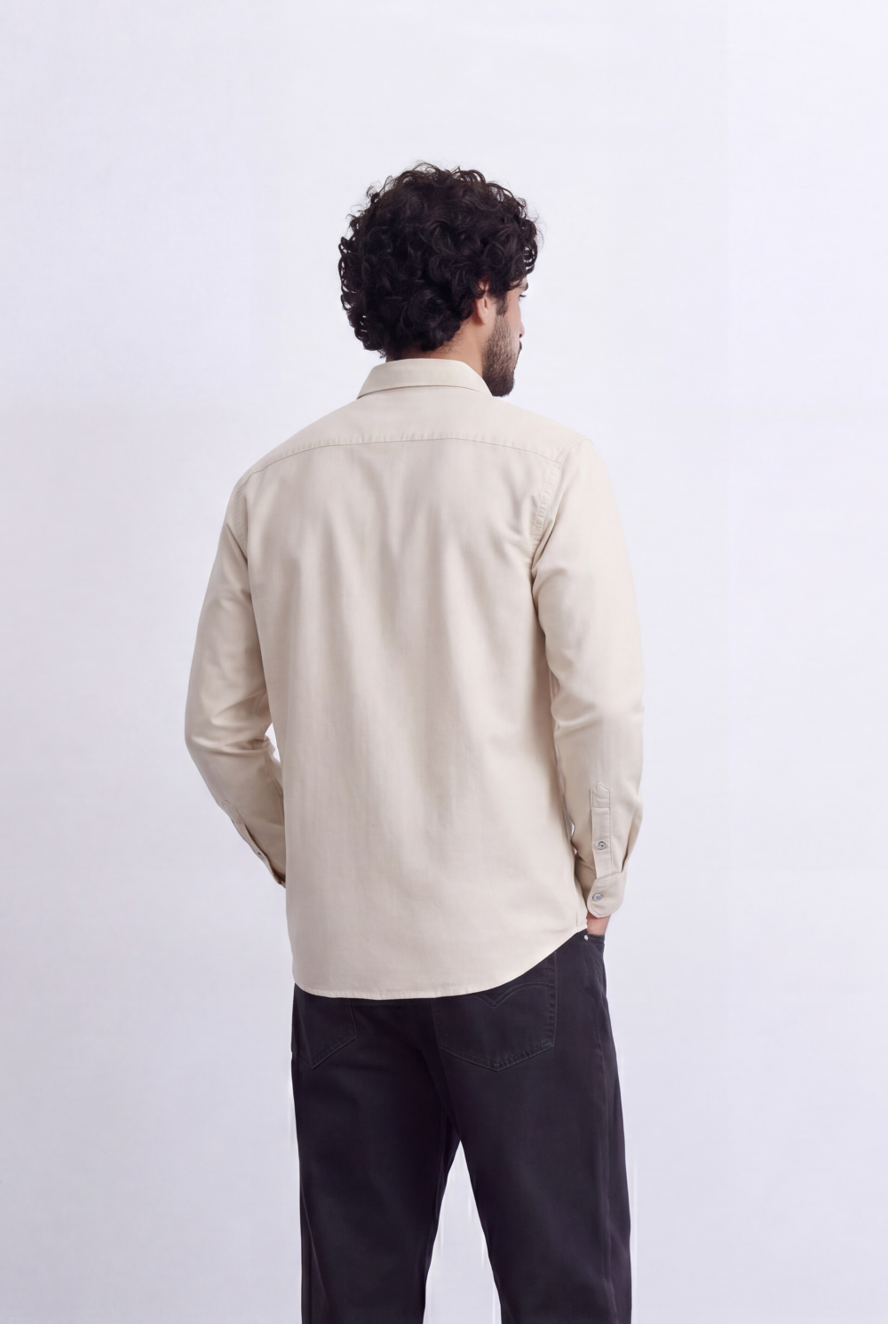 Men's Slim Fit Long Sleeve Button-Down Shirt Minimal Tomato Store Clean Design Smart Everyday Essential