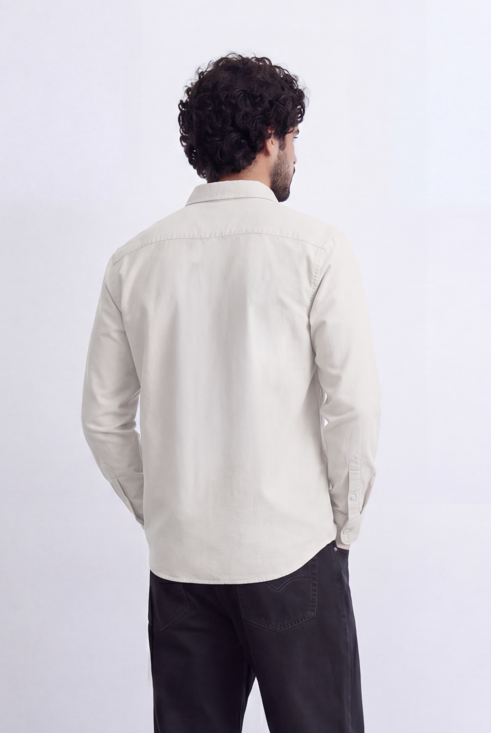 Men's Slim Fit Long Sleeve Button-Down Shirt Minimal Tomato Store Clean Design Smart Everyday Essential